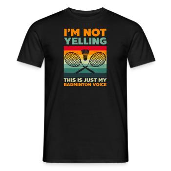 Badmintonspieler Vintage Ich schreie nicht - Männer T-Shirt - Schwarz - Vorne - AI Model Male 178 light (178cm)