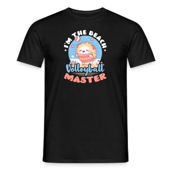Beach Volleyball I'm The Beach Volleyball Master - Men's T-Shirt - black - Front - AI Model Male 178 light (178cm)