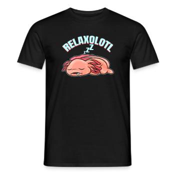 Axolotl Funny Aquarium Pet Amphibians - Men's T-Shirt - black - Front - AI Model Male 178 light (178cm)