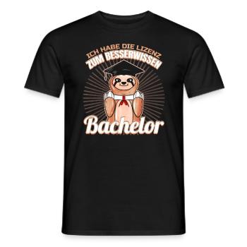 Bachelor Abschluss Glückwunsch Lustig für - Männer T-Shirt - Schwarz - Vorne - AI Model Male 178 light (178cm)