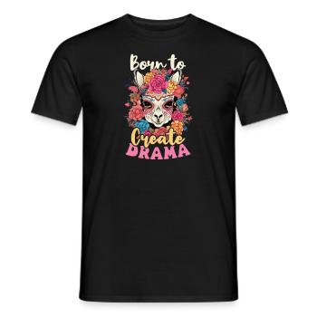 Schauspieler, der geboren wurde, um Drama zu schaffen - Männer T-Shirt - Schwarz - Vorne - AI Model Male 178 light (178cm)