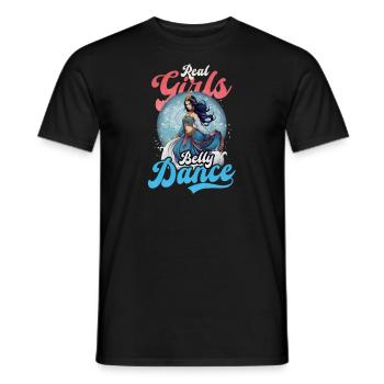 Bauchtanz Echte Mädchen Bauchtanz - Männer T-Shirt - Schwarz - Vorne - AI Model Male 178 light (178cm)