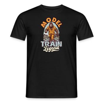 Model Railroad Model Train Legend - Men's T-Shirt - black - Front - AI Model Male 178 light (178cm)