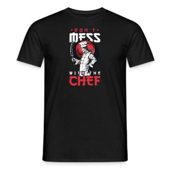 Kochmesser Leg dich nicht mit dem Koch an - Männer T-Shirt - Schwarz - Vorne - AI Model Male 178 light (178cm)