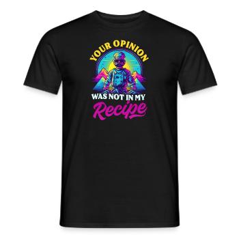 Kochmesser-Meinung nicht im Rezept - Männer T-Shirt - Schwarz - Vorne - AI Model Male 178 light (178cm)