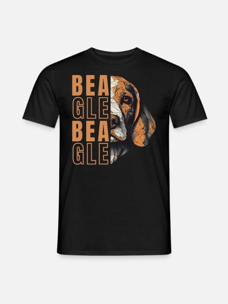 Beagle Lover Geometry Beagle Art - Men's T-Shirt - black