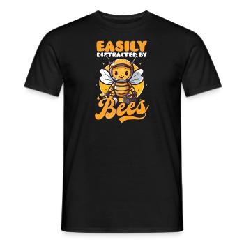 Beekeeper Distracted By Bees - Men's T-Shirt - black - Front - AI Model Male 178 light (178cm)