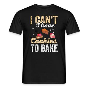Cookies cuit pas de temps boulangerie - T-shirt homme - noir - Devant - AI Model Male 178 light (178cm)