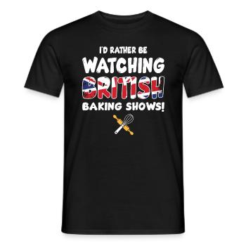 British Baking Show - T-shirt homme - noir - Devant - AI Model Male 178 light (178cm)