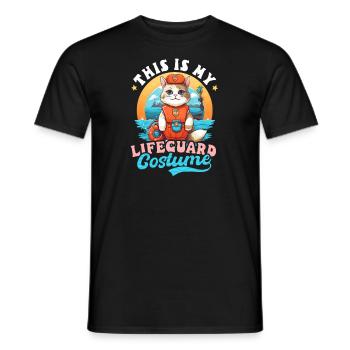 Costume de sauveteur - T-shirt homme - noir - Devant - AI Model Male 178 light (178cm)