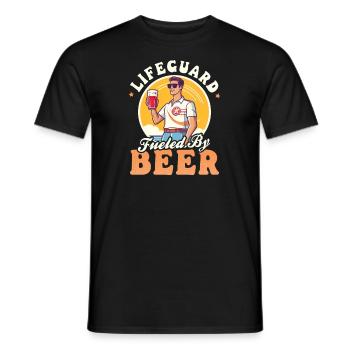 Sauveteur sauveteur par bière - T-shirt homme - noir - Devant - AI Model Male 178 light (178cm)