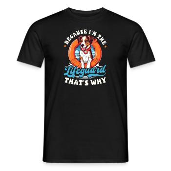 Sauveteur parce que je suis le sauveteur - T-shirt homme - noir - Devant - AI Model Male 178 light (178cm)