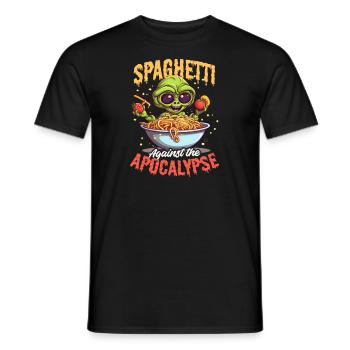 Pasta-Liebhaber Spaghetti gegen die Apokalypse - Männer T-Shirt - Schwarz - Vorne - AI Model Male 178 light (178cm)