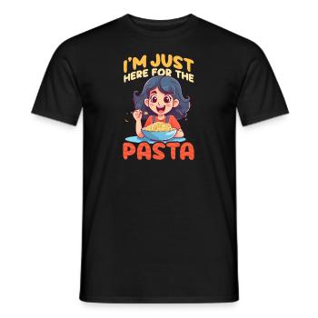 Amateur de pâtes ici pour les pâtes - T-shirt homme - noir - Devant - AI Model Male 178 light (178cm)