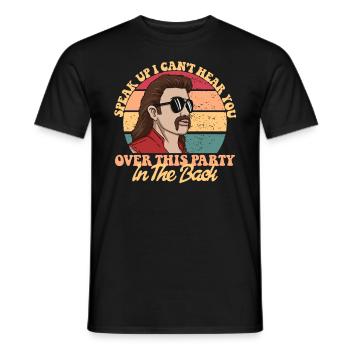 Parlez, je ne peux pas vous parler de ce P - T-shirt homme - noir - Devant - AI Model Male 178 light (178cm)