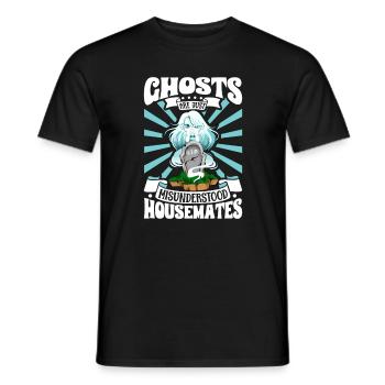 Les fantômes ne sont que des colocataires - chasseurs de fantômes - T-shirt homme - noir - Devant - AI Model Male 178 light (178cm)