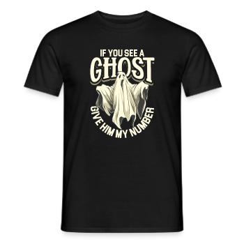 If You See a Ghost - Ghostbusters - Men's T-Shirt - black - Front - AI Model Male 178 light (178cm)