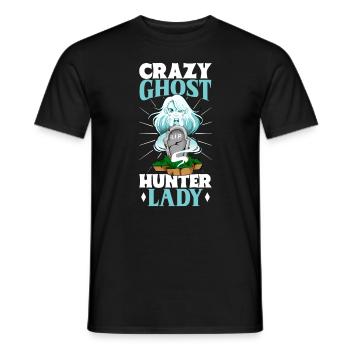 Crazy Ghostbusters Lady - Men's T-Shirt - black - Front - AI Model Male 178 light (178cm)