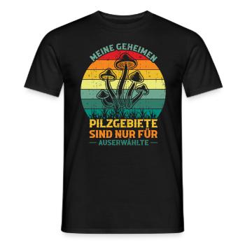 Pilzsammler für Pilze Pilzsuche Pilzjagd Mykologe - Männer T-Shirt - Schwarz - Vorne - AI Model Male 178 light (178cm)