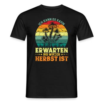 Pilzsammler Mykologe Pilzjäger Pilzsucher Pilze - Männer T-Shirt - Schwarz - Vorne - AI Model Male 178 light (178cm)
