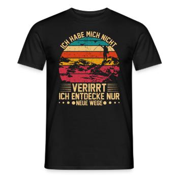Wanderer Bergsteiger Berge Wanderausflug Wandern - Männer T-Shirt - Schwarz - Vorne - AI Model Male 178 light (178cm)
