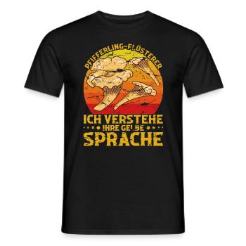 Pilzsucher Pfifferlinge sammeln Pfifferlingsammler - Männer T-Shirt - Schwarz - Vorne - AI Model Male 178 light (178cm)