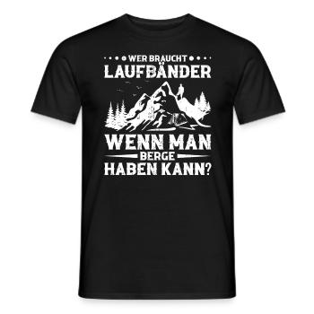 Wanderausflug Bergsteiger Humor Berge Wandern - Männer T-Shirt - Schwarz - Vorne - AI Model Male 178 light (178cm)
