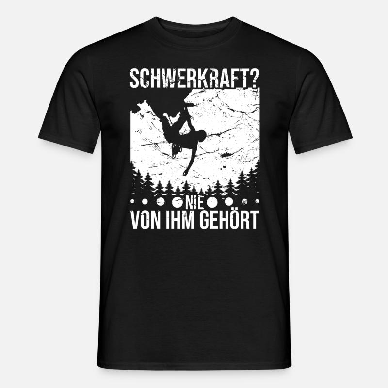 Kletterer Spruch Bouldern Boulderhalle Boulderer - Männer T-Shirt - Schwarz