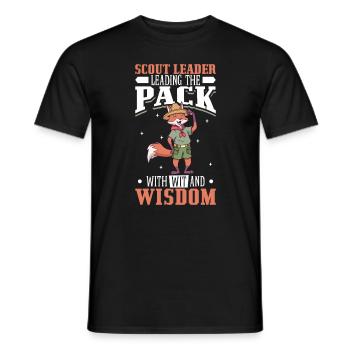 Fuchs - Pfadfinder Betreuer - Männer T-Shirt - Schwarz - Vorne - AI Model Male 178 light (178cm)