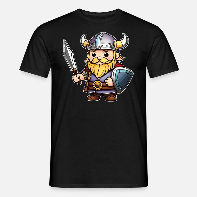 Viking mignon avec épée - T-shirt homme - noir