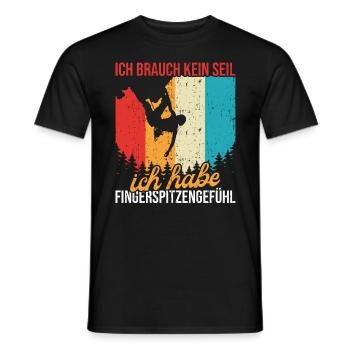 Freeclimbing Kletterer Bouldern Klettern - Männer T-Shirt - Schwarz - Vorne - AI Model Male 178 light (178cm)