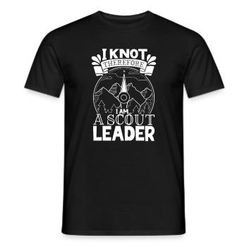 I make knots - I'm the Boy Scout teacher - Men's T-Shirt - black - Front - AI Model Male 178 light (178cm)