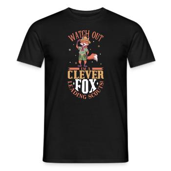 Schlauer Fuchs ist Pfadfinder Lehrer - Männer T-Shirt - Schwarz - Vorne - AI Model Male 178 light (178cm)