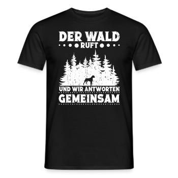 Waldmensch Naturliebhaber Baum Natur Waldliebe - Männer T-Shirt - Schwarz - Vorne - AI Model Male 178 light (178cm)