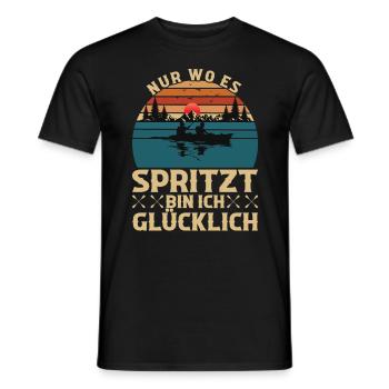 Kajak Paddler Kajakfahrer Paddeln Kajakfahren - Männer T-Shirt - Schwarz - Vorne - AI Model Male 178 light (178cm)