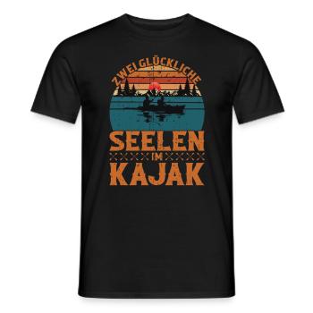 Kajakfahren Paddeln Kajak Spruch Kajakfahrer - Männer T-Shirt - Schwarz - Vorne - AI Model Male 178 light (178cm)