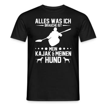 Kajak Kajakfahren Paddeln Paddler Kajakfahrer - Männer T-Shirt - Schwarz - Vorne - AI Model Male 178 light (178cm)