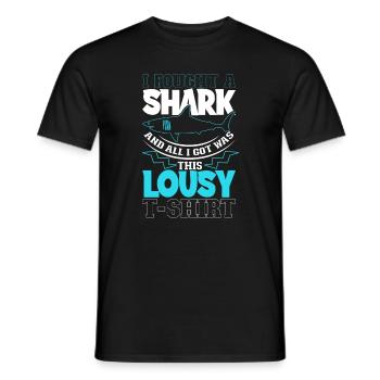J’étais aux prises avec une attaque de requin - T-shirt homme - noir - Devant - AI Model Male 178 light (178cm)