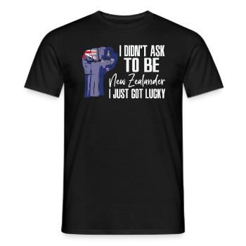 Neuseeländer Stolz Neuseeländer Flagge Gewachsen - Männer T-Shirt - Schwarz - Vorne - AI Model Male 178 light (178cm)
