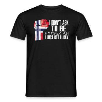 Fierté norvégienne Drapeau norvégien cultivé - T-shirt homme - noir - Devant - AI Model Male 178 light (178cm)