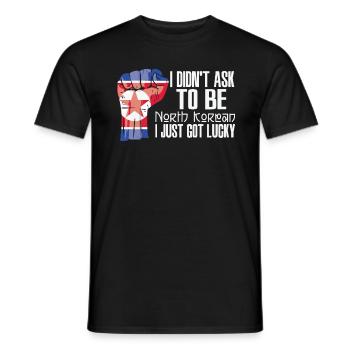 North Korean Pride North Korea Flag Grown North - Men's T-Shirt - black - Front - AI Model Male 178 light (178cm)