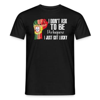 Portugiesischer Stolz Portugiesische Flagge - Männer T-Shirt - Schwarz - Vorne - AI Model Male 178 light (178cm)