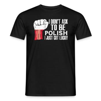 Polnischer Stolz Polnische Flagge Gewachsen - Männer T-Shirt - Schwarz - Vorne - AI Model Male 178 light (178cm)