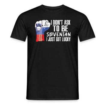 Slowenischer Stolz Slowenische Flagge Gewachsen - Männer T-Shirt - Schwarz - Vorne - AI Model Male 178 light (178cm)