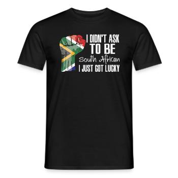 South African Pride South Africa Flag Grown South - Men's T-Shirt - black - Front - AI Model Male 178 light (178cm)