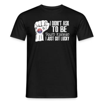 South Korean Pride South Korea Flag Grown South - Men's T-Shirt - black - Front - AI Model Male 178 light (178cm)