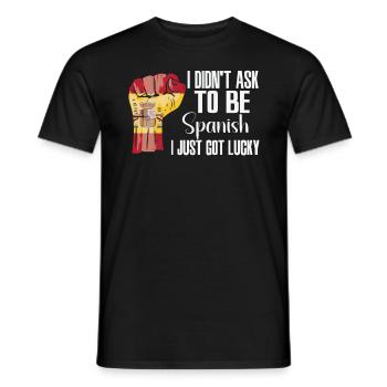 Spanischer Stolz Spanische Flagge Gewachsen - Männer T-Shirt - Schwarz - Vorne - AI Model Male 178 light (178cm)