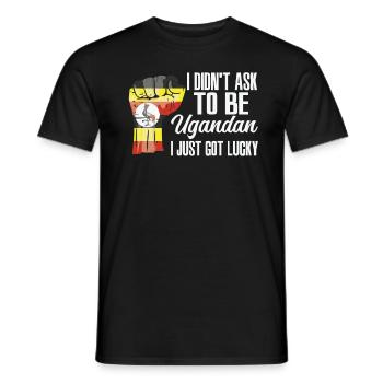 Ugandischer Stolz Ugandische Flagge Gewachsen - Männer T-Shirt - Schwarz - Vorne - AI Model Male 178 light (178cm)