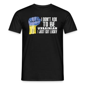 Ukrainischer Stolz Ukrainische Flagge Gewachsen - Männer T-Shirt - Schwarz - Vorne - AI Model Male 178 light (178cm)