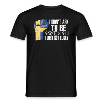Fierté suédoise Drapeau suédois cultivé - T-shirt homme - noir - Devant - AI Model Male 178 light (178cm)